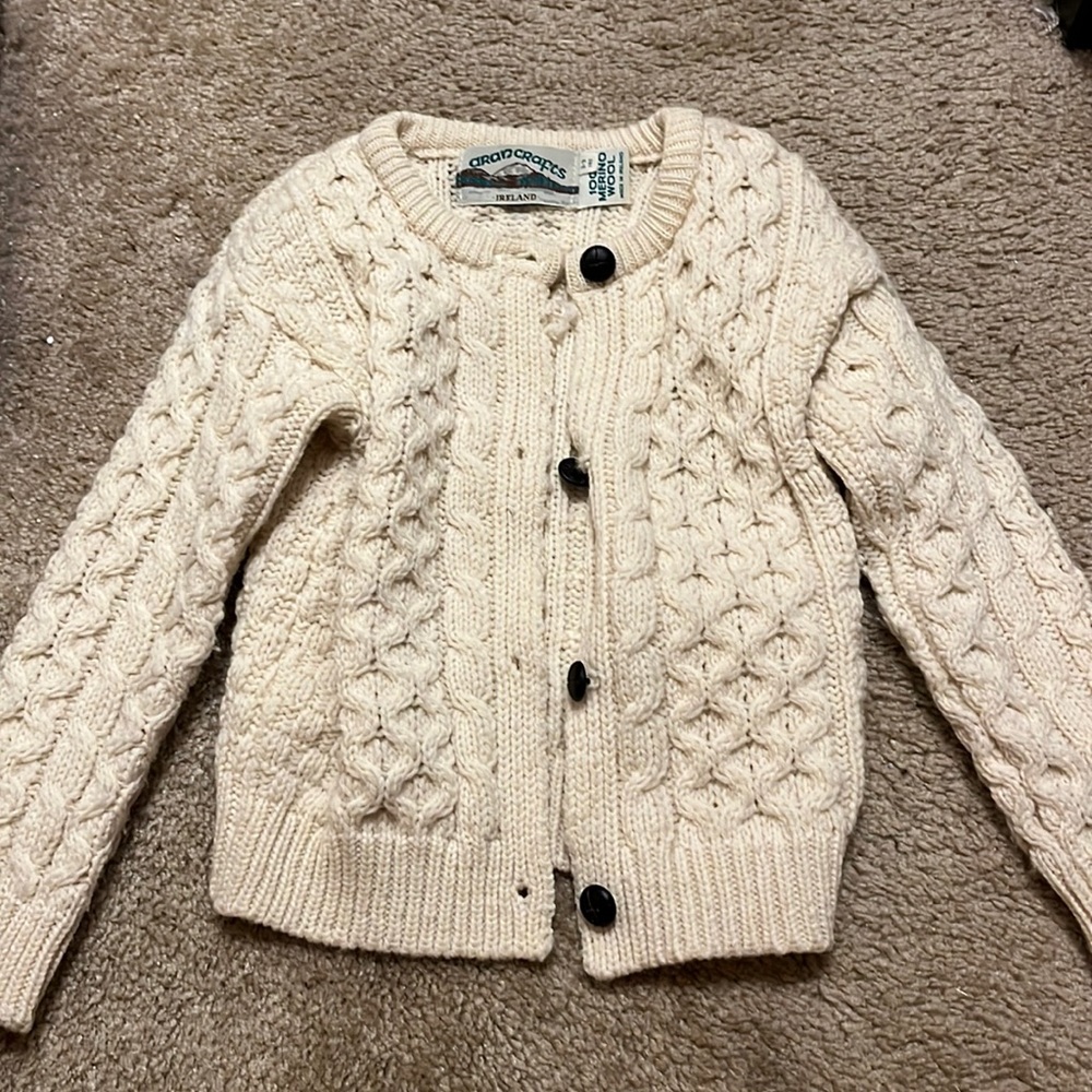 Toddler size Irish wool sweater